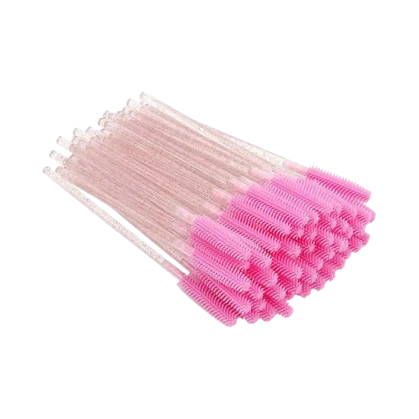 Silicone Mascara Wands - Pink (50 pieces)