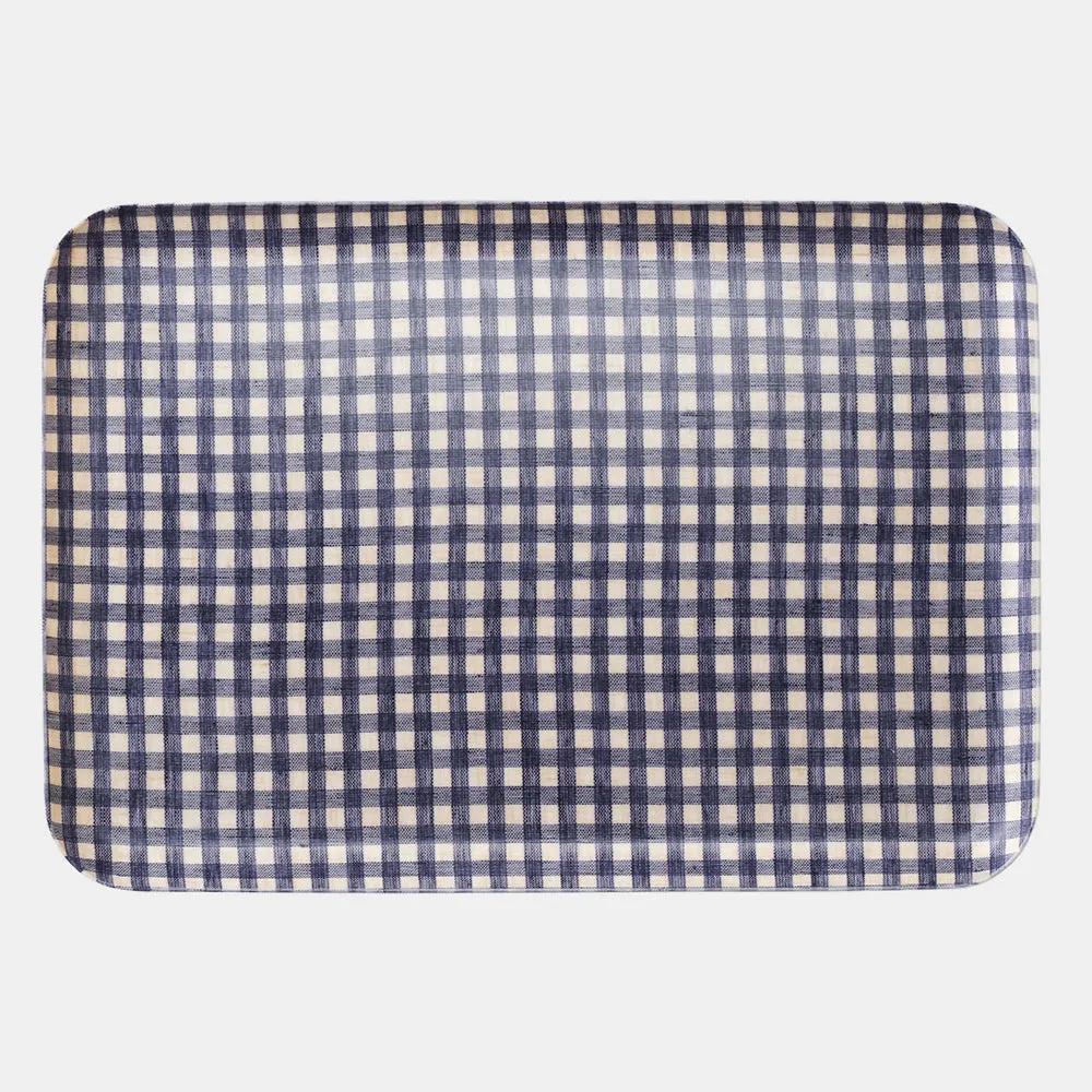 Simone Purple Gingham Tray