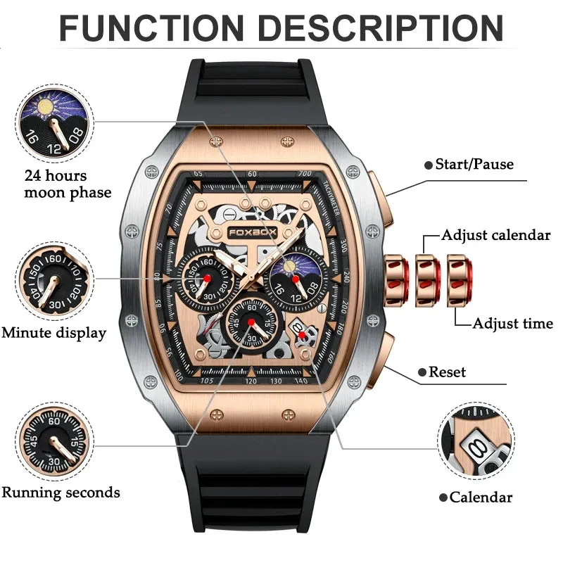 Stainless Steel Waterproof Luxury Wristwatch