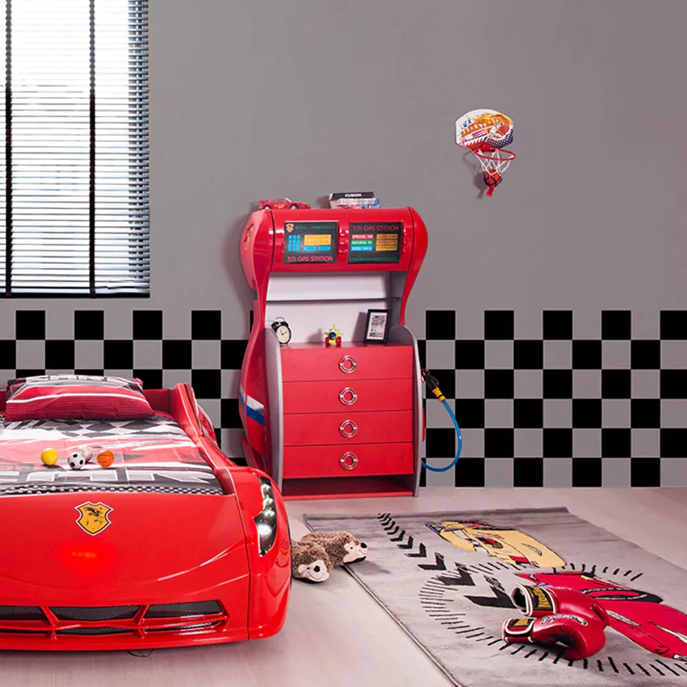 Super Cool Upgraded Gas Pump Kids Dresser | 2 Colours | Perfect With Race Car Beds | For Clothes, Books Etc | Easy Assembly