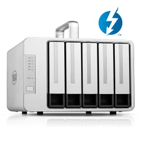 TERRAMASTER D5 Thunderbolt 3 Professional-Grade 5-Bay External Hard Drive Enclosure RAID 0/RAID1/RAID5/RAID10/JBOD Hard Disk RAID Storage (Diskless)