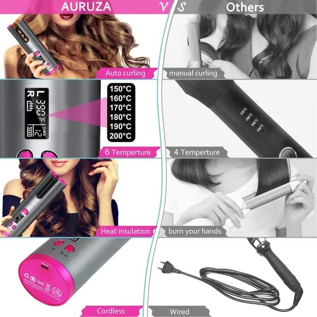 Unbound Cordless Automatic Hair Curler