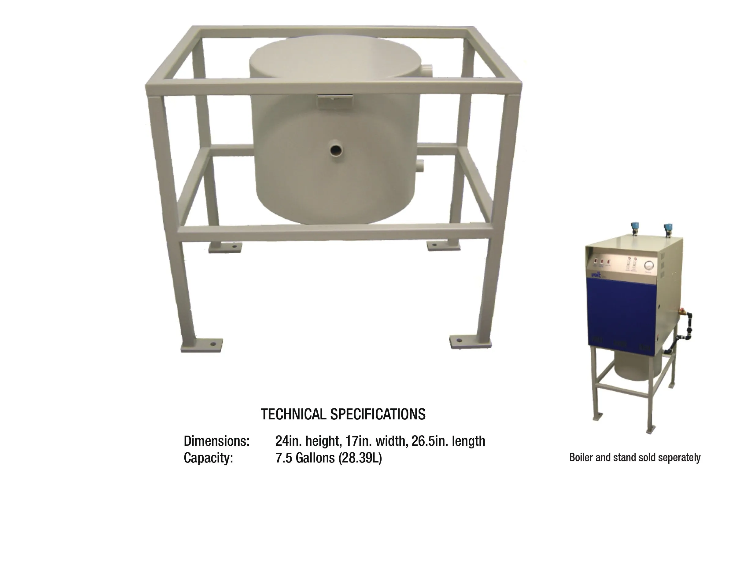 VEIT 2373 High-Pressure Industrial Steam Generator and  Stand with Drain Tank - 415V, 3 Phase-Made in Germany