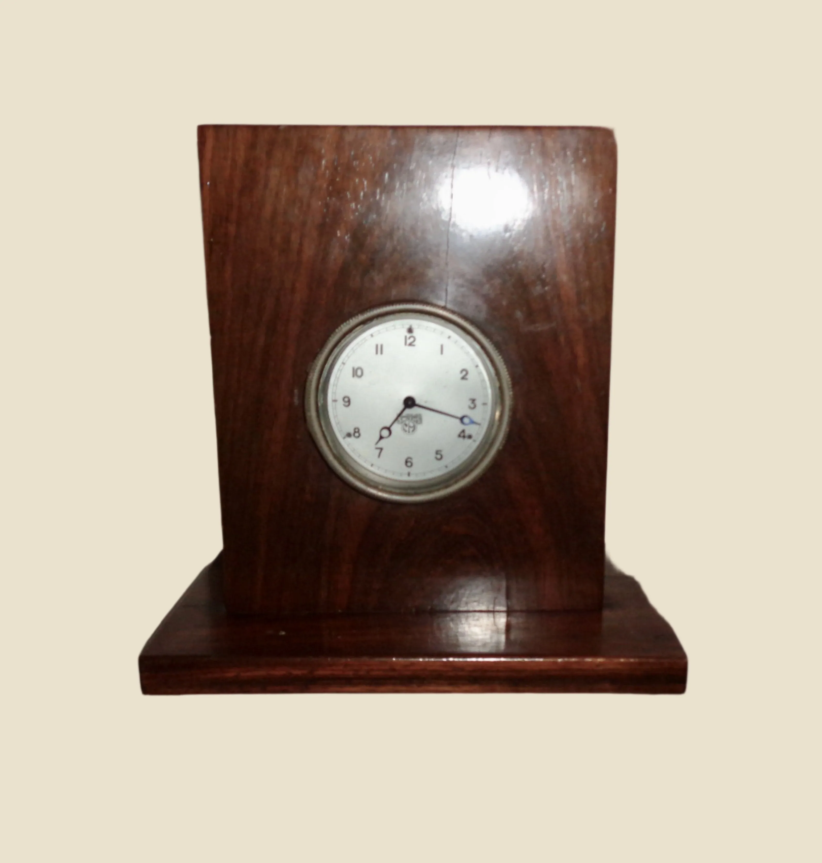 Vintage Wood Mounted Smiths Motor Car Dashboard Clock