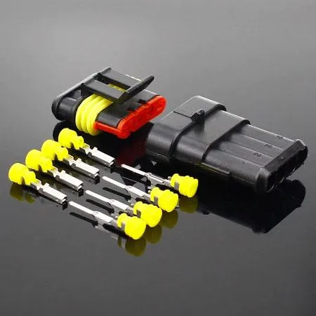 Waterproof Connector Set: 4 Conductor