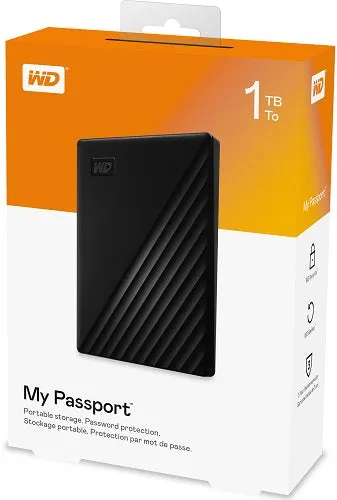 WD 1TB My Passport USB 3.0 - WDBYVG0010BBK-WESN