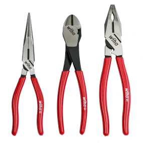 Wiha 34680 3 Piece Classic Grip Pliers and Cutters Tray Set