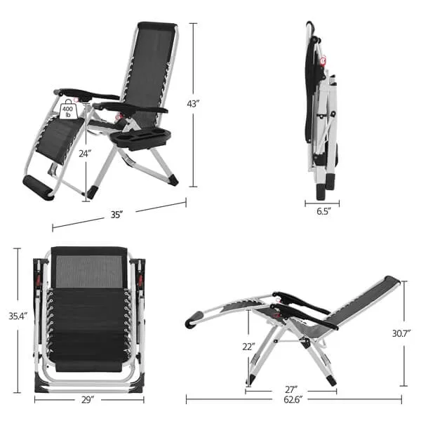 Yaheetech Foldable Premium Reclining Lounge Recliner